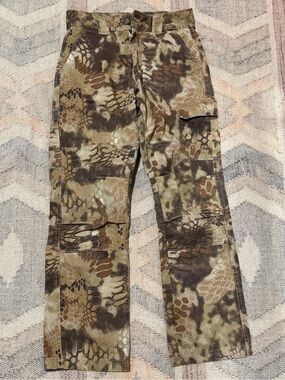 Men's Camo Cargo Pants - Brown/Tan by Kryptek, size small